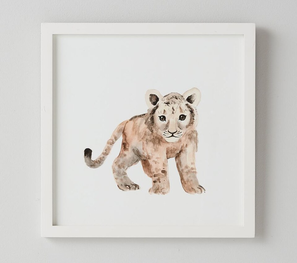 Lion Nursery Animal Framed Art Pottery Barn Kids AU